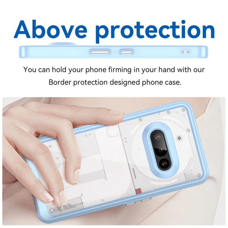 For Nothing Phone (3a) Case TPU + Acrylic Protective Clear Phone Cover - Blue
