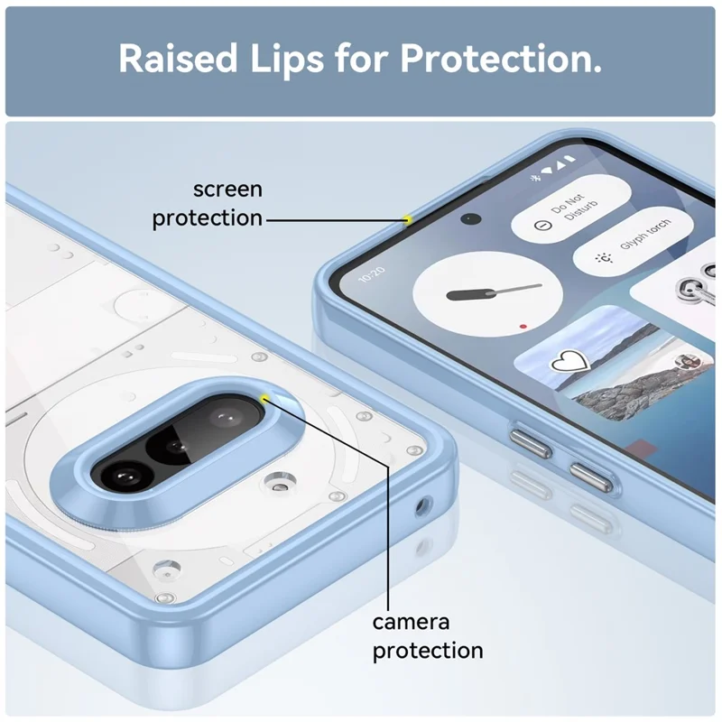 For Nothing Phone (3a) Case TPU + Acrylic Protective Clear Phone Cover - Blue