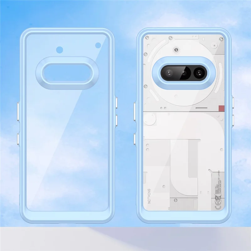 For Nothing Phone (3a) Case TPU + Acrylic Protective Clear Phone Cover - Blue