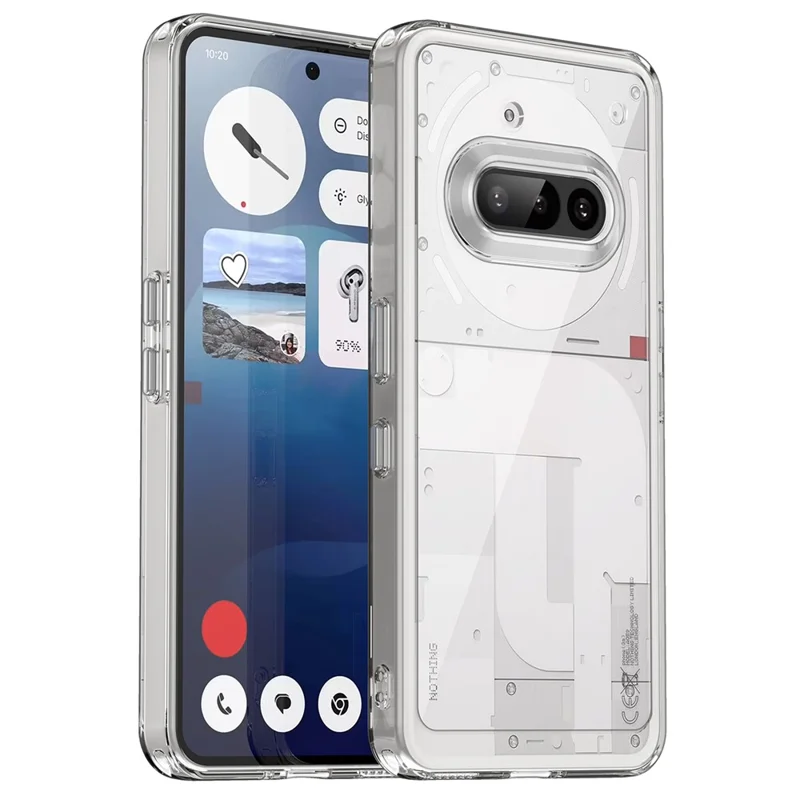 For Nothing Phone (3a) Case TPU + Acrylic Protective Clear Phone Cover - Transparent