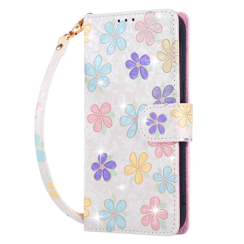For iPhone 17e / 16e Case RFID Blocking Flower Leather Phone Cover - Colorful Flower