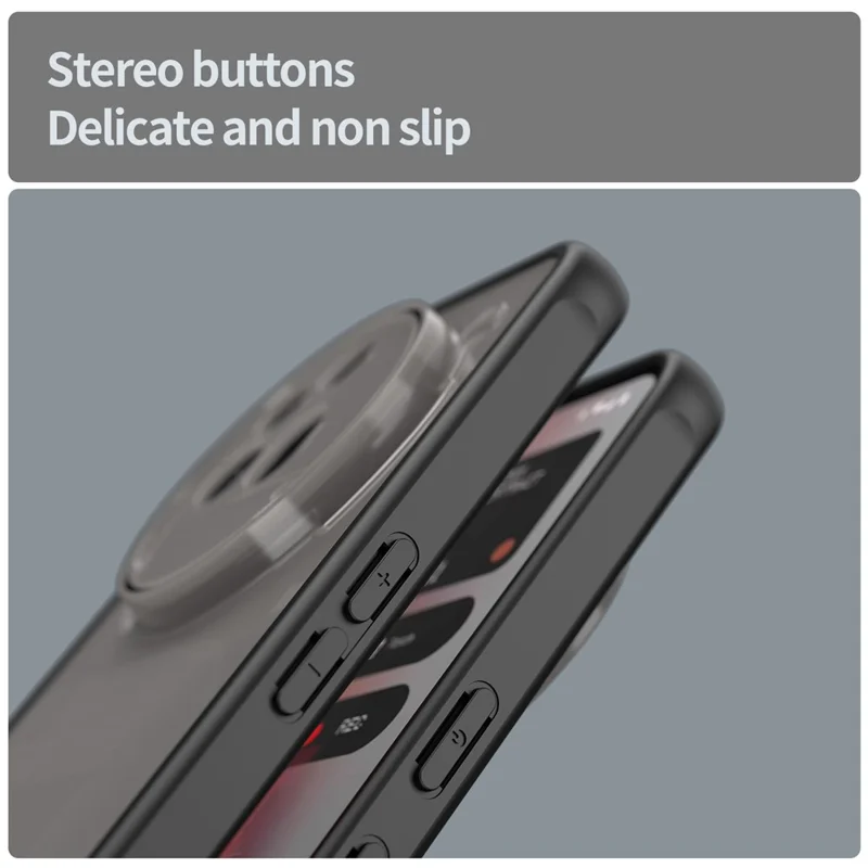 Cover per Nothing Phone (3a) Pro Antiurto con Airbag Trasparente Smerigliato in PC + TPU - Nero