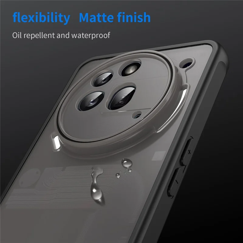 Cover per Nothing Phone (3a) Pro Antiurto con Airbag Trasparente Smerigliato in PC + TPU - Nero