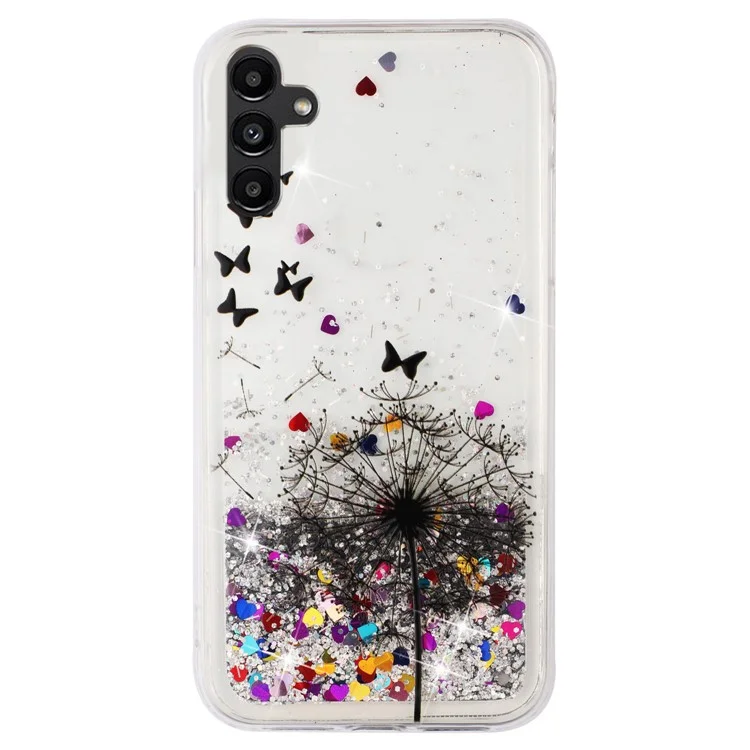 For Samsung Galaxy A56 5G Case Floating Quicksand Pattern Soft TPU Back Cover - Dandelion
