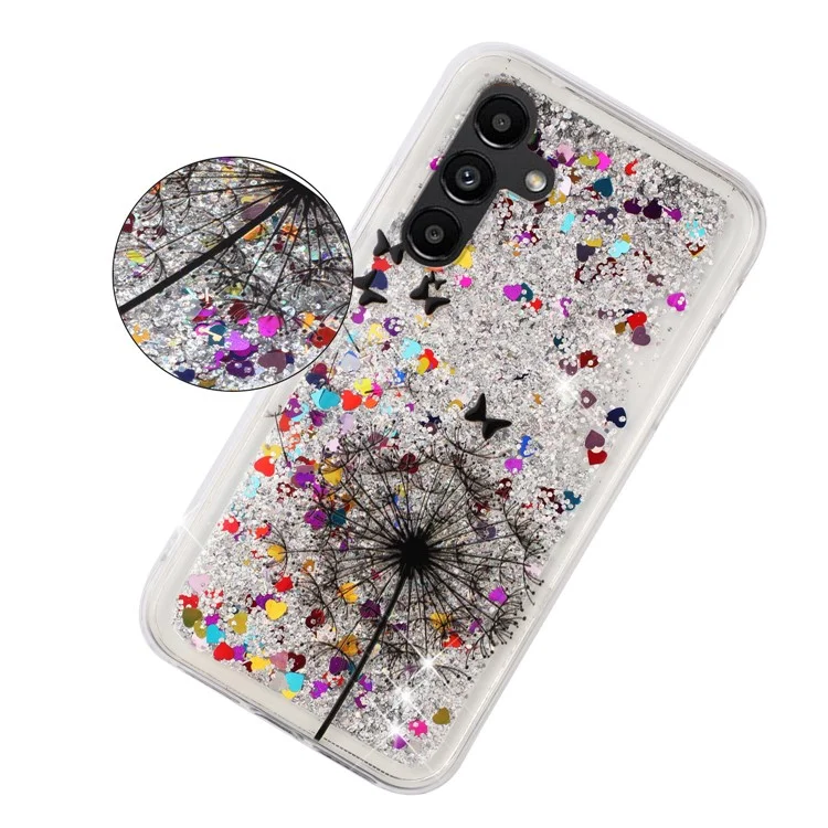 For Samsung Galaxy A56 5G Case Floating Quicksand Pattern Soft TPU Back Cover - Dandelion