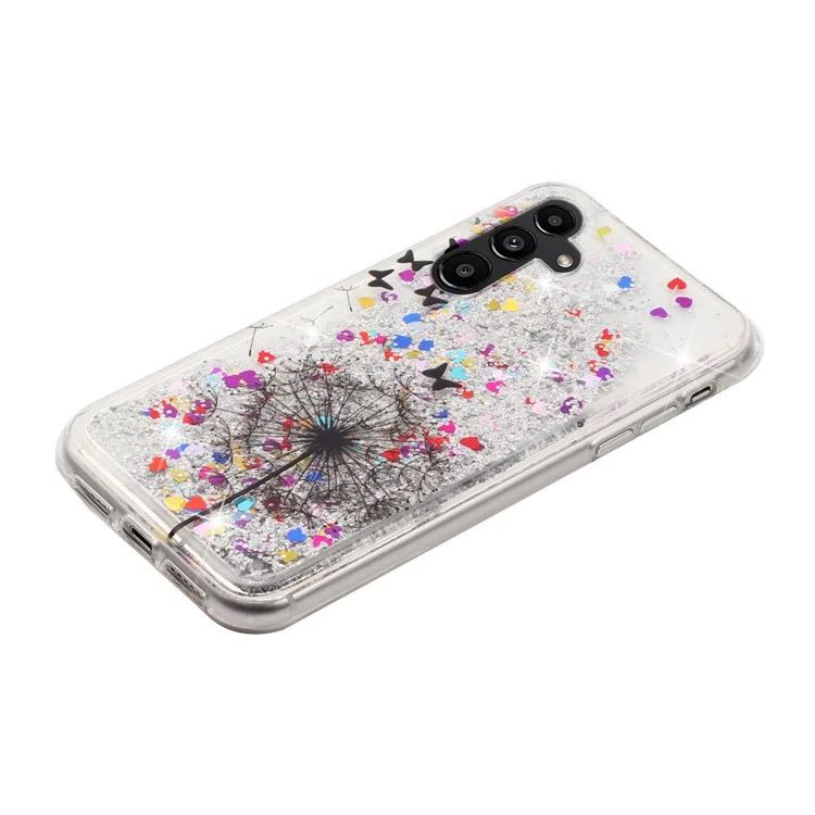 For Samsung Galaxy A56 5G Case Floating Quicksand Pattern Soft TPU Back Cover - Dandelion