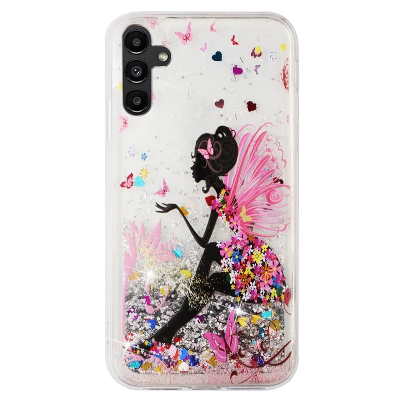For Samsung Galaxy A56 5G Case Floating Quicksand Pattern Soft TPU Back Cover - Girl