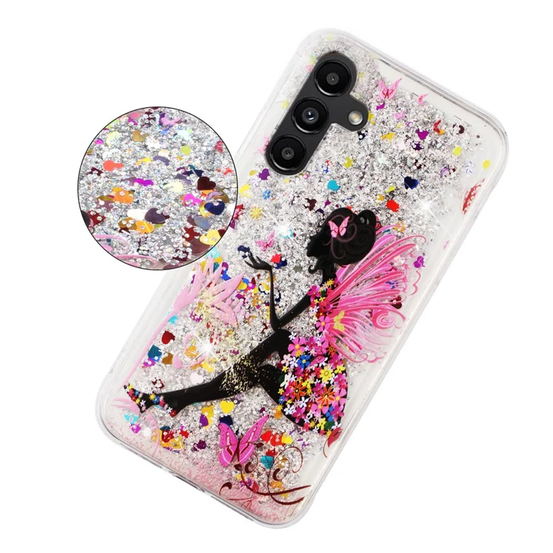 For Samsung Galaxy A56 5G Case Floating Quicksand Pattern Soft TPU Back Cover - Girl