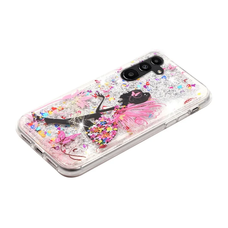 For Samsung Galaxy A56 5G Case Floating Quicksand Pattern Soft TPU Back Cover - Girl