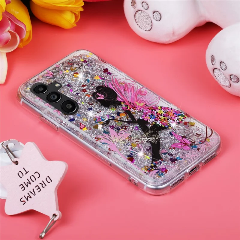 For Samsung Galaxy A56 5G Case Floating Quicksand Pattern Soft TPU Back Cover - Girl