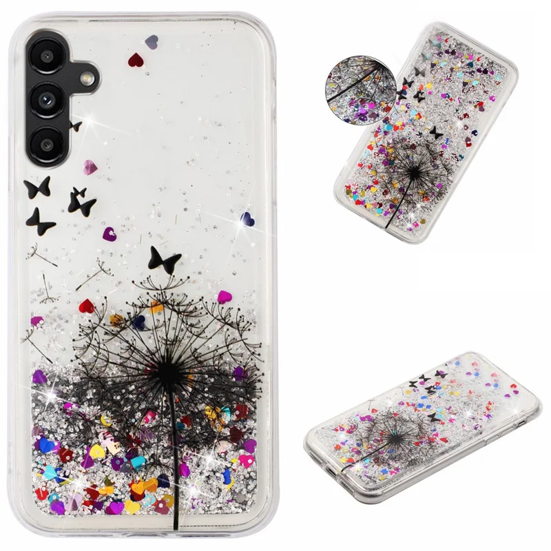 For Samsung Galaxy A26 5G Case Floating Quicksand Pattern Soft TPU Back Cover - Dandelion