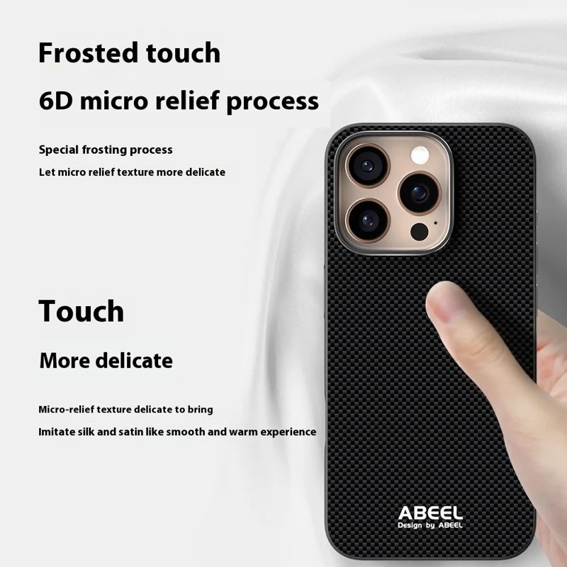 ABEEL For iPhone 16 Pro Case Compatible with MagSafe Printed PC TPU Aluminum Alloy Leather Phone Cover - Green