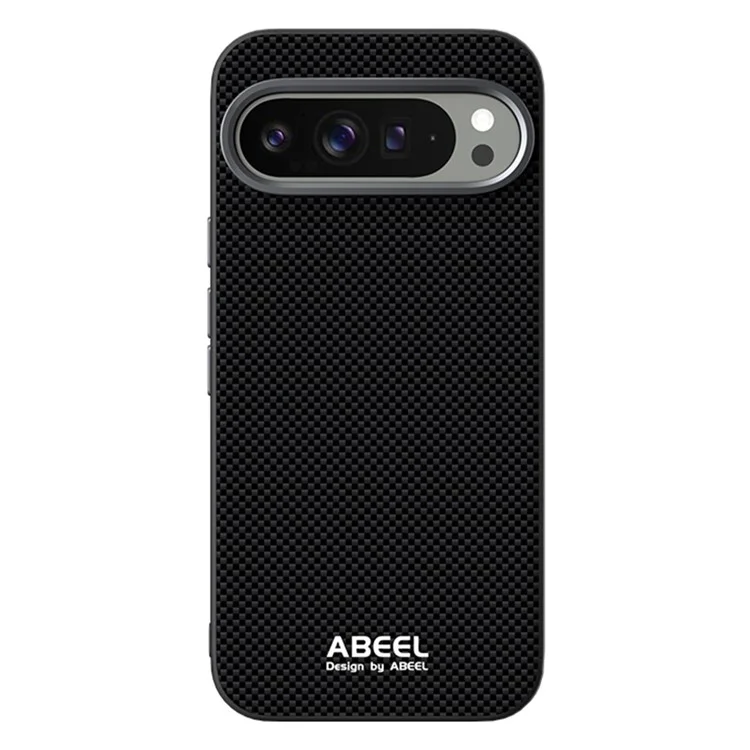 ABEEL per Google Pixel 9 Pro / Pixel 9 Cover Compatibile con MagSafe, in PC TPU e Lega di Alluminio con Rivestimento in Pelle - Nero