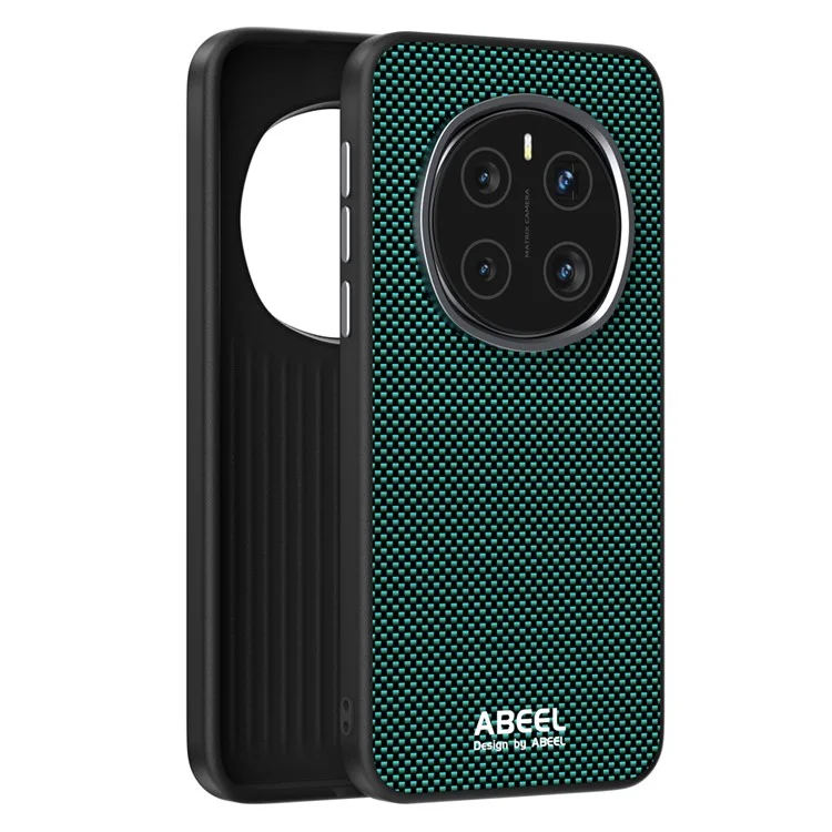 Чехол ABEEL для Honor Magic7 Pro 5G с потайным магнитным креплением, печатный PC TPU алюминиевый сплав кожаный чехол для телефона - Зеленый