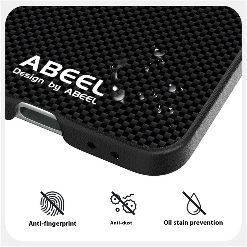 ABEEL Para Samsung Galaxy Z Flip6 5G Capa Compatível com MagSafe, Impressa em PC TPU, Liga de Alumínio e Couro - Preto