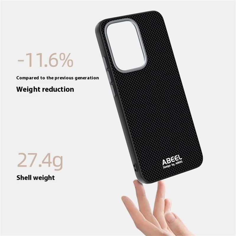 ABEEL For Oppo Reno13 Pro 5G Case Compatible with MagSafe Printed PC TPU Aluminum Alloy Leather Phone Cover - Black