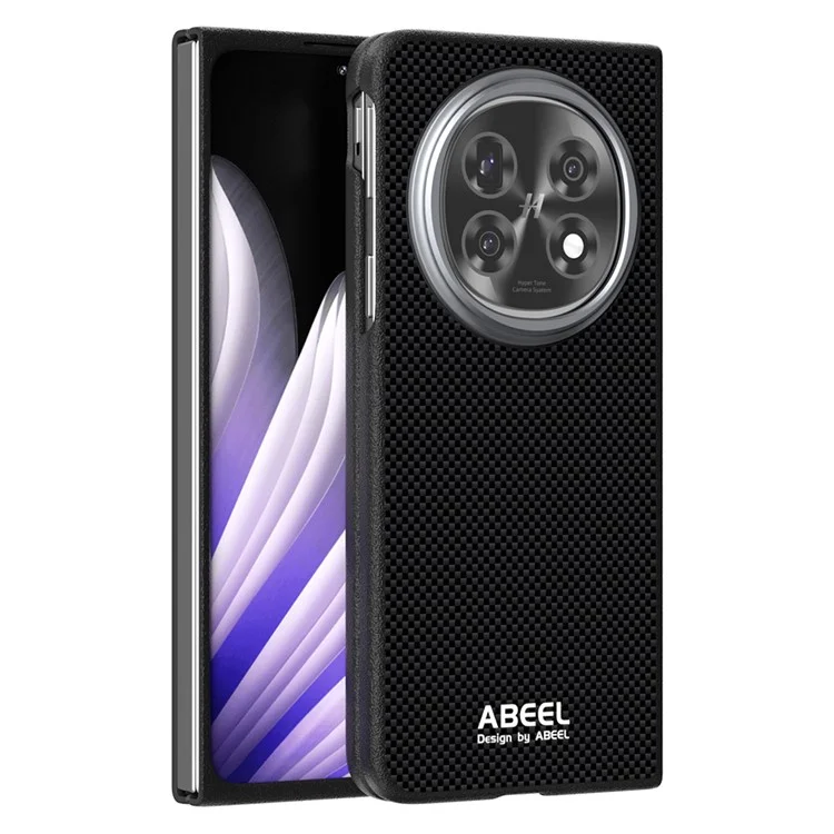 ABEEL для Oppo Find N5 5G Чехол, совместимый с MagSafe, с принтом, поликарбонатный TPU алюминиевый сплав кожаный чехол для телефона - Черный