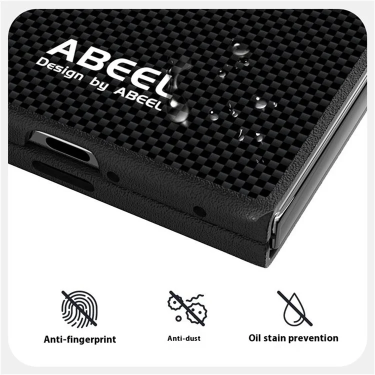 ABEEL для Oppo Find N5 5G Чехол, совместимый с MagSafe, с принтом, поликарбонатный TPU алюминиевый сплав кожаный чехол для телефона - Черный