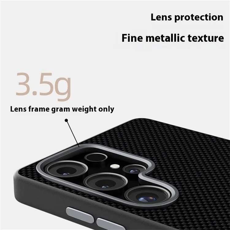 ABEEL Hülle für Samsung Galaxy S24 Ultra Kompatibel mit MagSafe Bedrucktes PC TPU Aluminium Leder Handyhülle - Schwarz