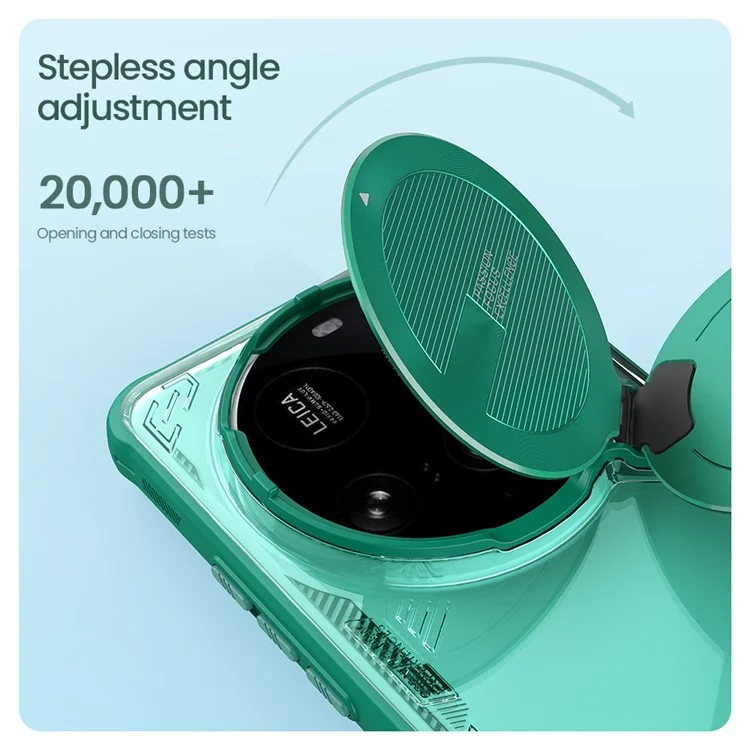 NILLKIN Iceblade Prop per Xiaomi 15 Ultra Cover Protezione Lente con Supporto in PC + TPU - Verde