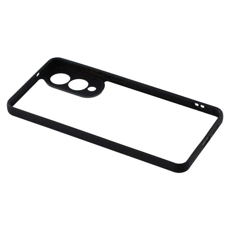 For Samsung Galaxy S25 Edge Phone Case TPU + Acrylic Clear Back Cover - Black