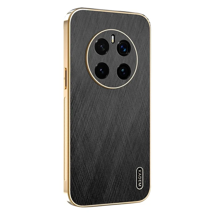KADEM Pour Honor Magic7 Pro 5G Étui Électroplaqué Texture Soyeuse PU + TPU Coque Arrière de Téléphone - Noir