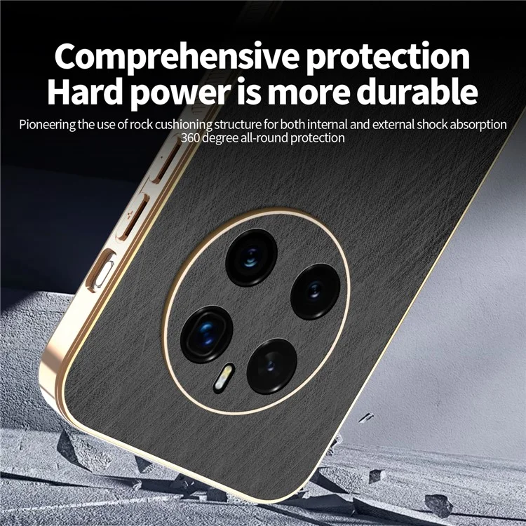 KADEM Pour Honor Magic7 Pro 5G Étui Électroplaqué Texture Soyeuse PU + TPU Coque Arrière de Téléphone - Noir