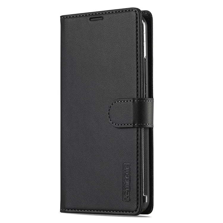LC.IMEEKE L2 Series para Samsung Galaxy S25 Capa de Couro PU Carteira Destacável Capa de Celular Magnética - Preto