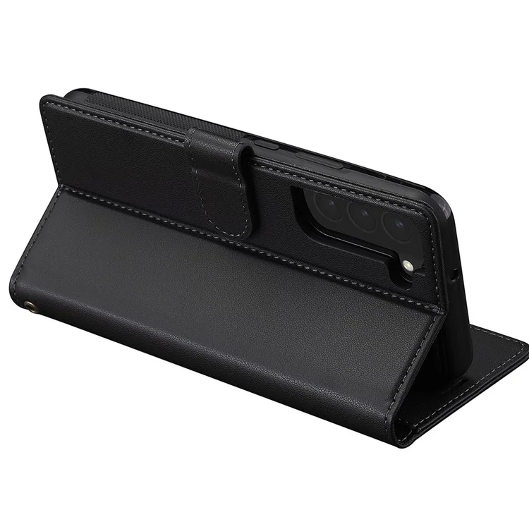 LC.IMEEKE L2 Series para Samsung Galaxy S25 Capa de Couro PU Carteira Destacável Capa de Celular Magnética - Preto