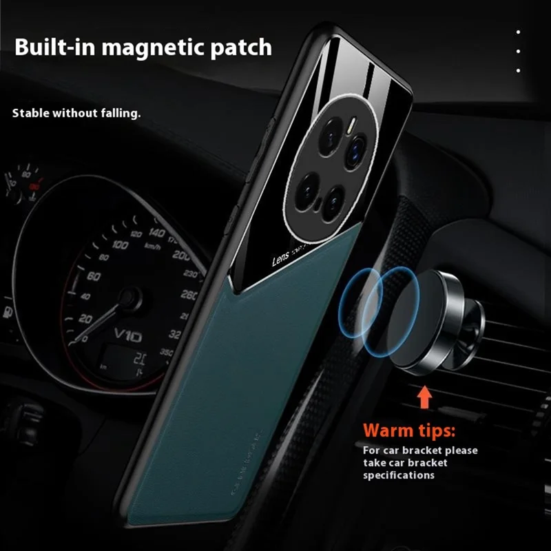 Voor Honor Magic7 Pro 5G hoesje Leercoating PC + TPU telefoon achterkant - Oranje