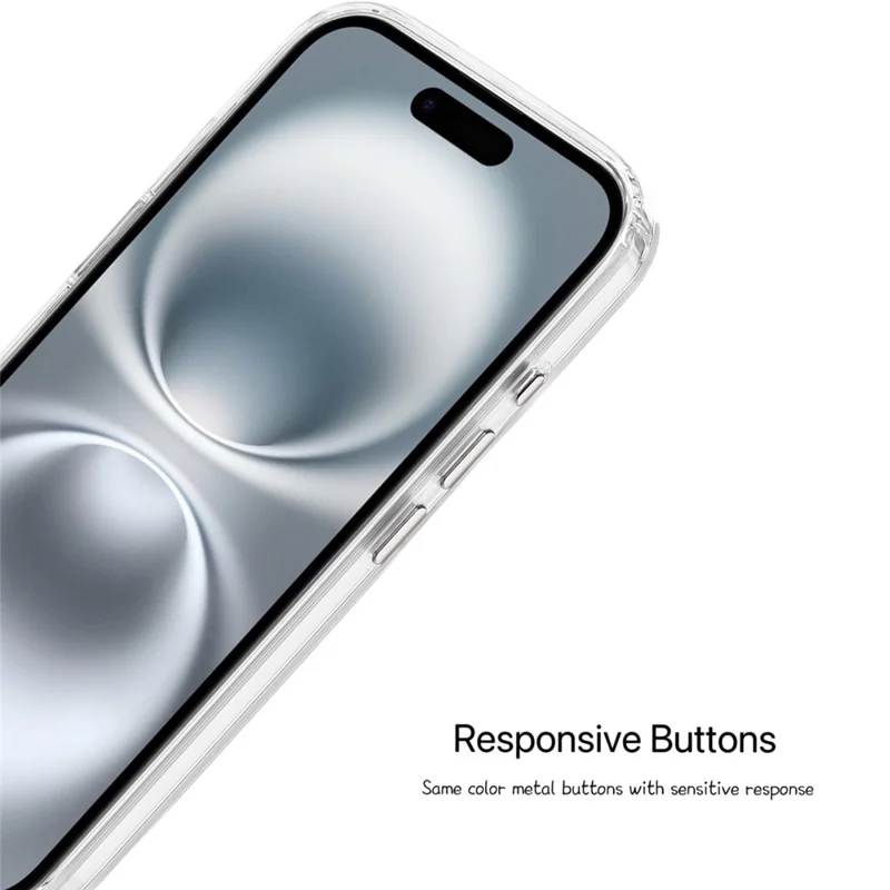 For iPhone 16 Plus Case Compatible with MagSafe Clear PC + TPU Sealed Magnetic Phone Cover - White