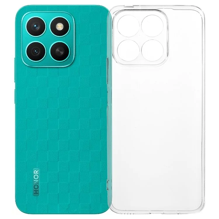 Funda trasera para Honor X8c 4G, ultrafina, flexible, de TPU transparente para móvil