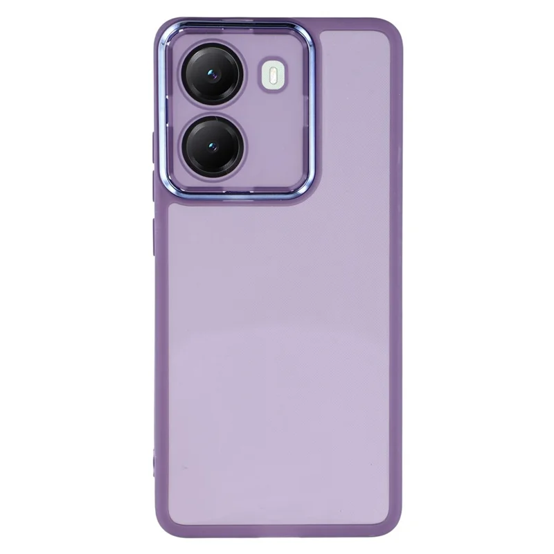 TPU-hoesje voor Xiaomi Poco X7 Pro 5G met geëlektrodeerde cameraframe - Transparant Paars