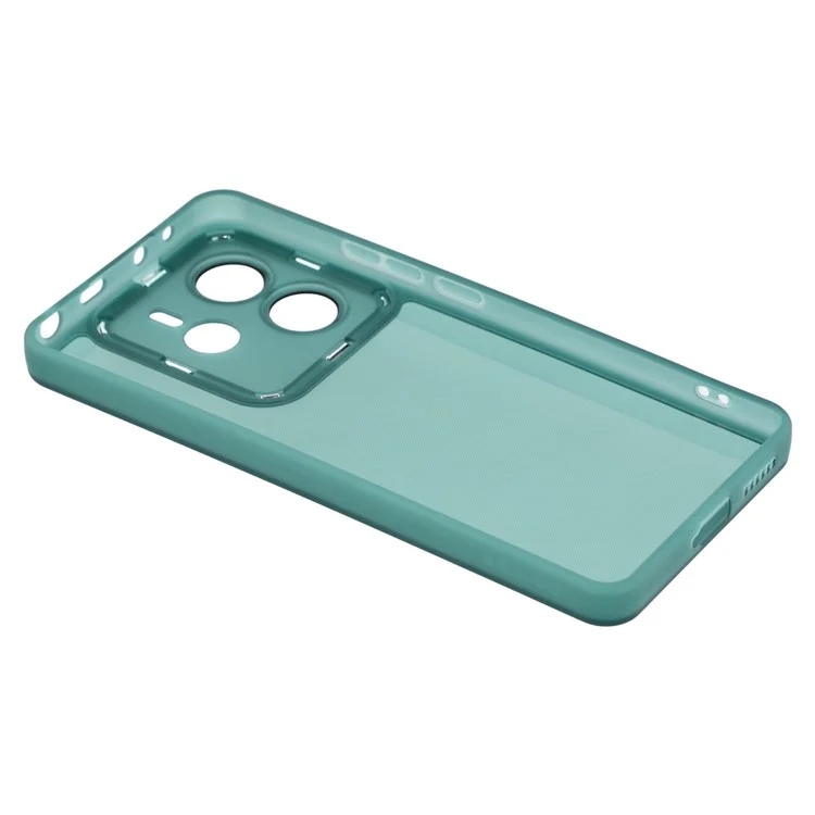 For Xiaomi Redmi Note 14 4G (163.25mm) Case Electroplated Camera Frame TPU Phone Cover - Transparent Army Green