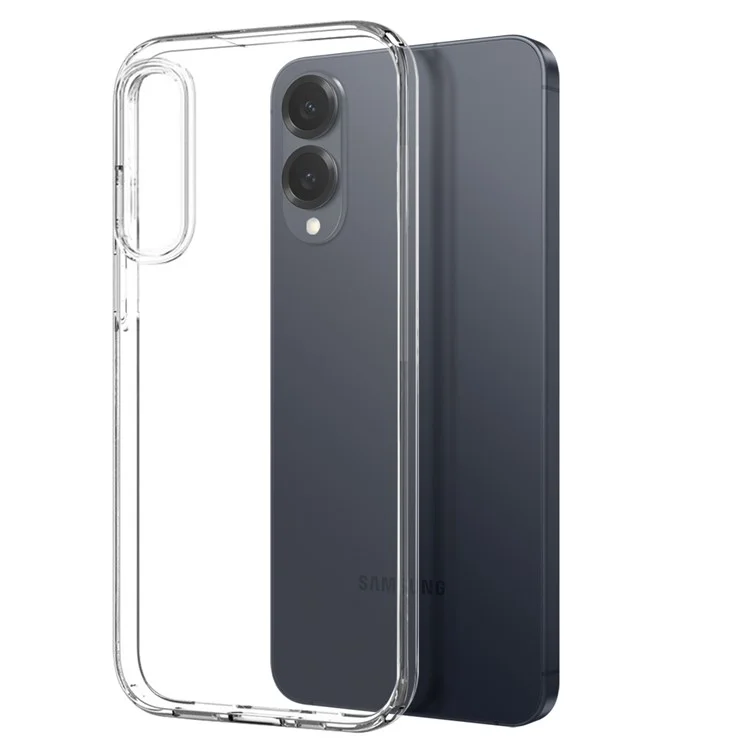 NORTHJO per Samsung Galaxy S25 Edge Cover TPU per Cellulare + Pellicola in Vetro Temperato (Supporto Sblocco con Impronta Digitale) - Trasparente