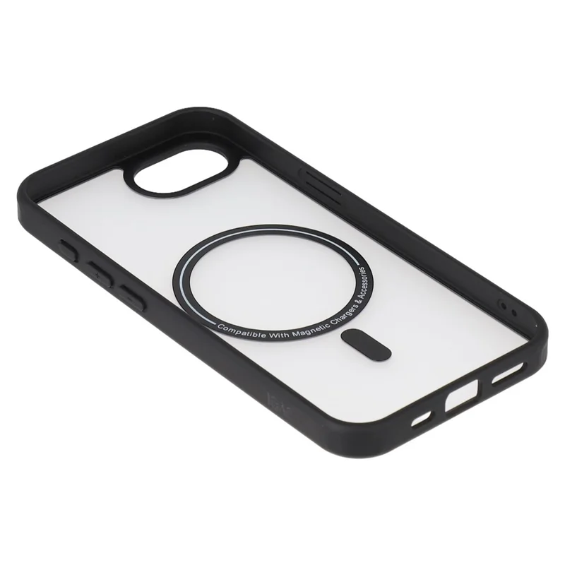 X-LEVEL For iPhone 16e Magnetic Case PC + TPU Matte Anti Drop Cell Phone Cover - Black
