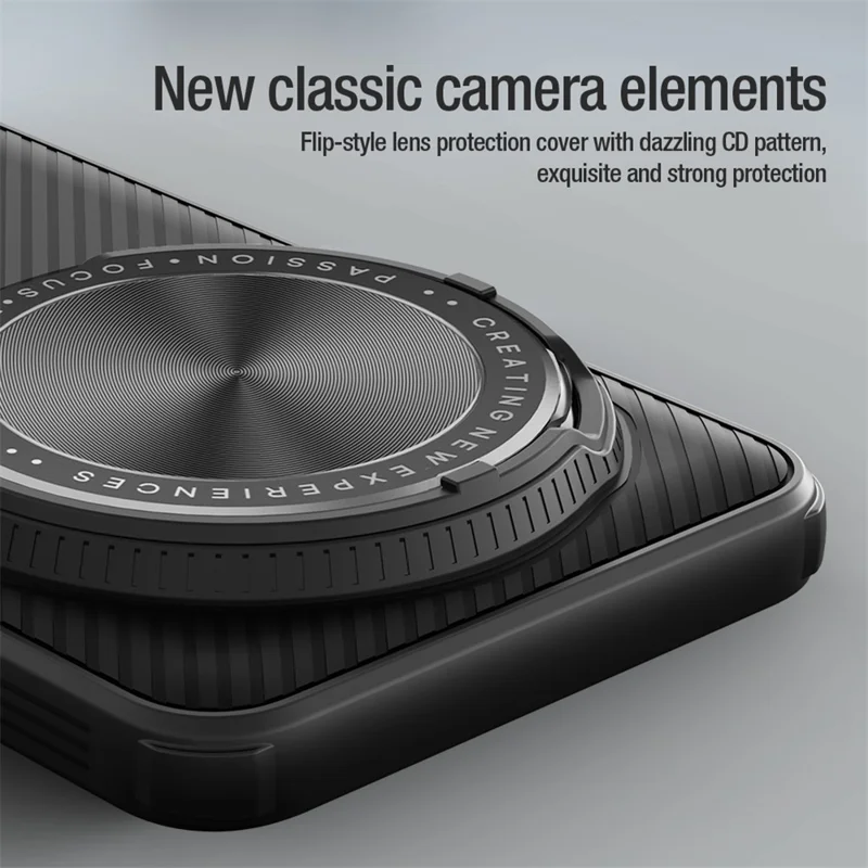 NILLKIN Camshield Prop Series for Xiaomi 15 Ultra Case Slide Camera Protection PC + TPU Phone Cover - Black