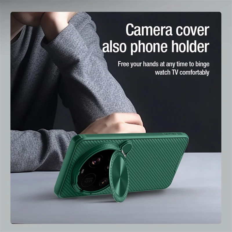 NILLKIN Camshield Prop Series for Xiaomi 15 Ultra Case Slide Camera Protection PC + TPU Phone Cover - Black