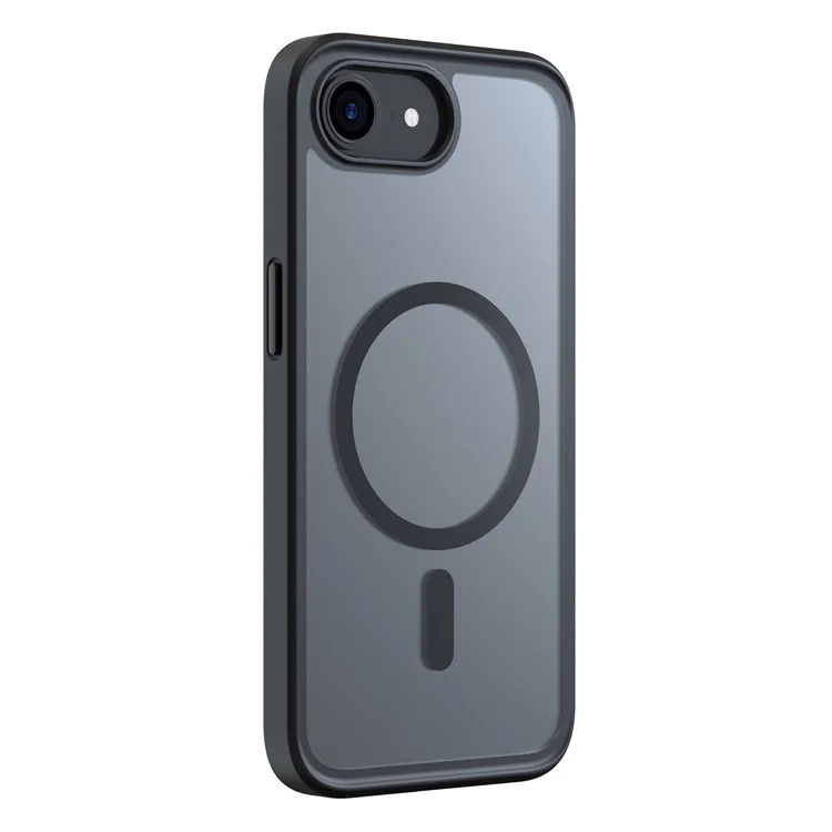 TORRAS Pour Étui iPhone 16e Magnétique Mat PC + TPU Coque de Téléphone - Noir
