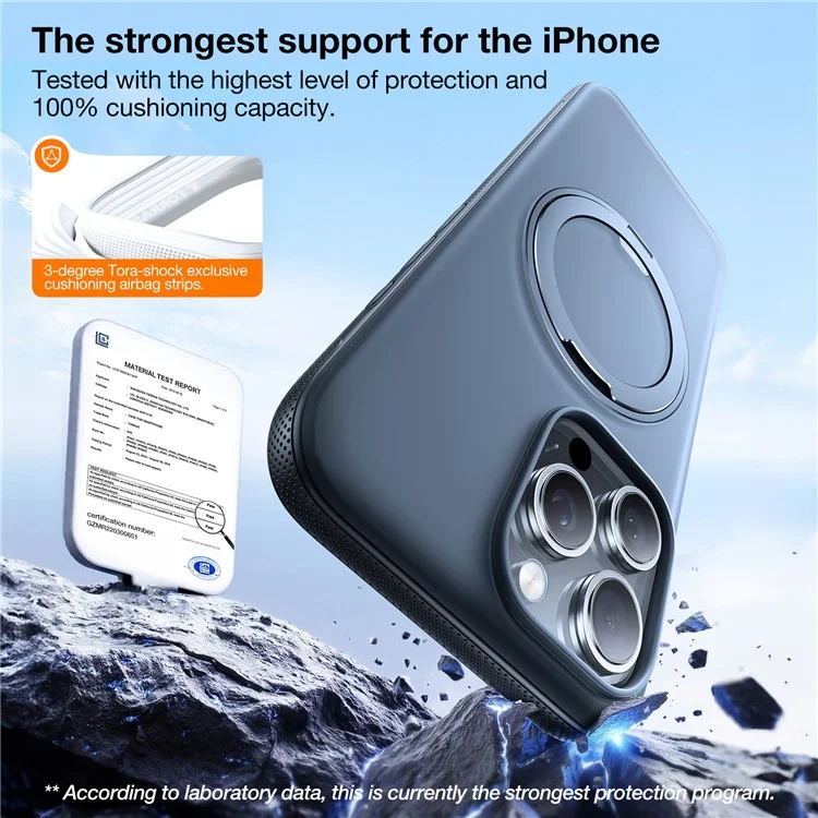 TORRAS O Série Fitness Para Capinha de iPhone 16e Capa Magnética de TPU PC com Suporte - Preto