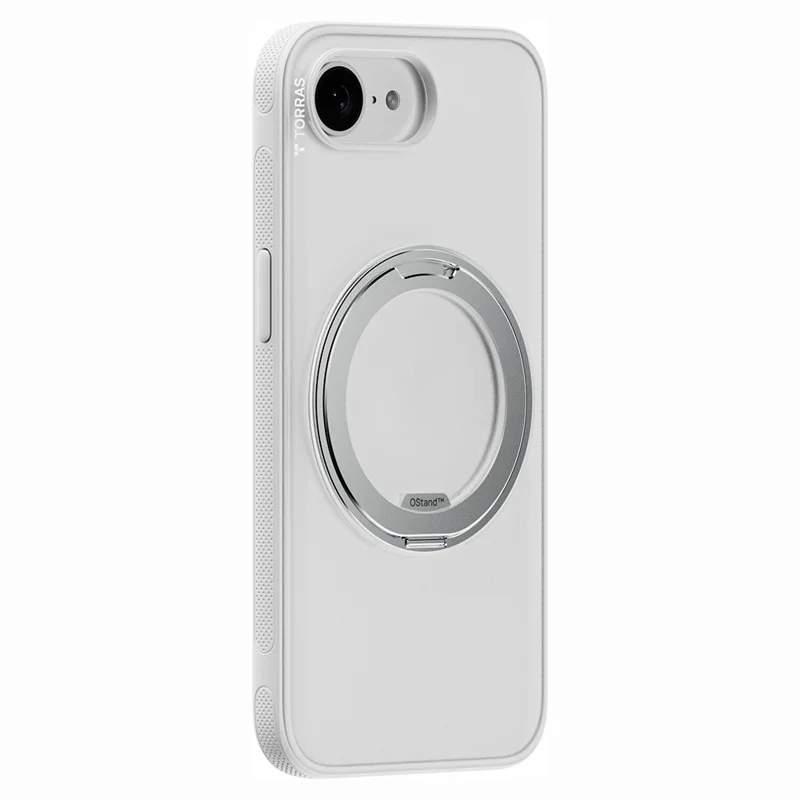 TORRAS Ostand O3 Fitness Series For iPhone 17e / 16e Case Magnetic TPU PC Kickstand Phone Cover - White