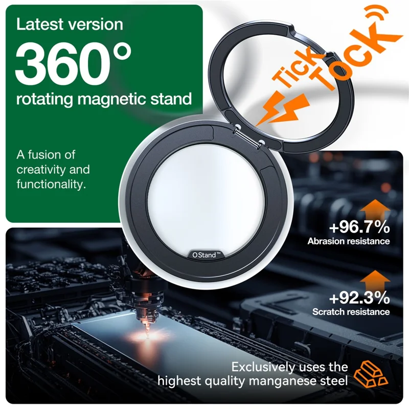 TORRAS Ostand O3 Fitness Series For iPhone 17e / 16e Case Magnetic TPU PC Kickstand Phone Cover - White