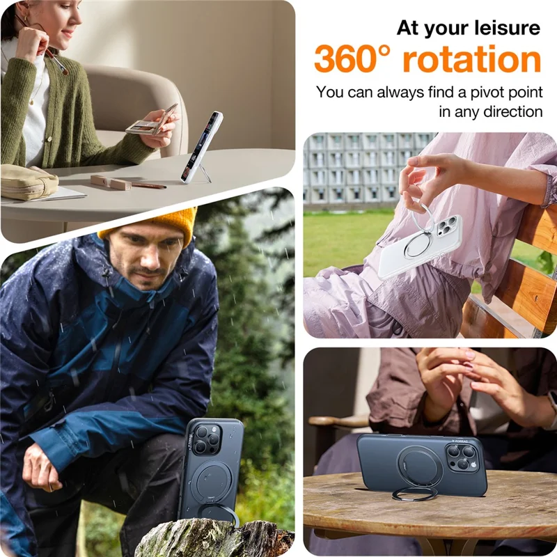 TORRAS Ostand O3 Fitness Series For iPhone 17e / 16e Case Magnetic TPU PC Kickstand Phone Cover - White