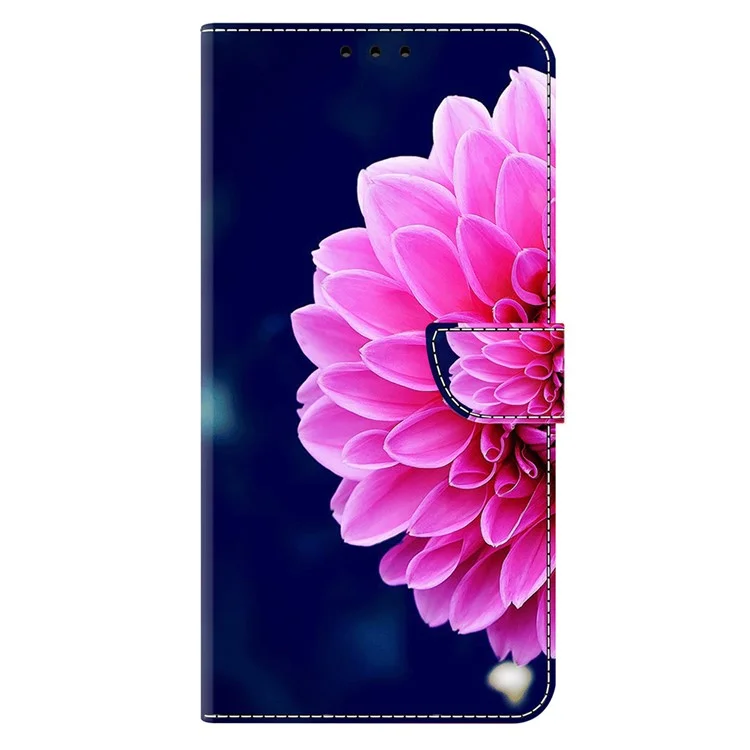 Für Sony Xperia 5 V Hülle 3D Muster PU-Leder Brieftasche Handyhülle mit Ständer - Rosa Blumen