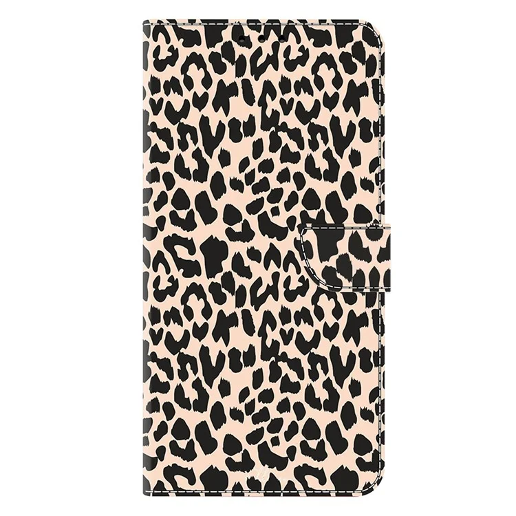 Für Sony Xperia 5 V Hülle mit Kartenfach Muster bedruckter TPU+PU Leder Klapphülle - Leopardenmuster