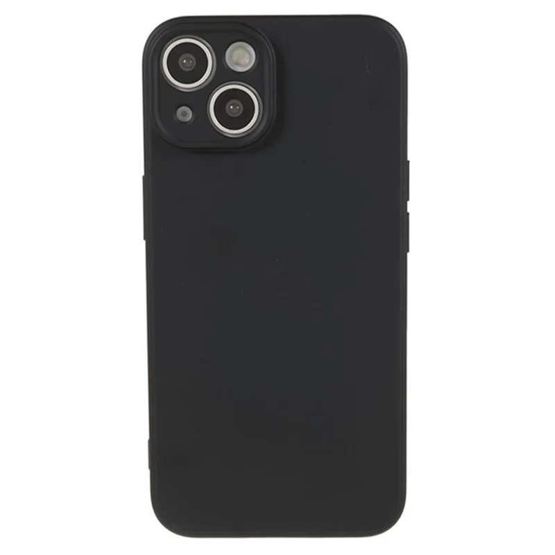 WANLONFENG RB3 Series For iPhone 15 Case with 2Pcs Screen Film, Precise Lens Hole Soft TPU Phone Back Cover - Black