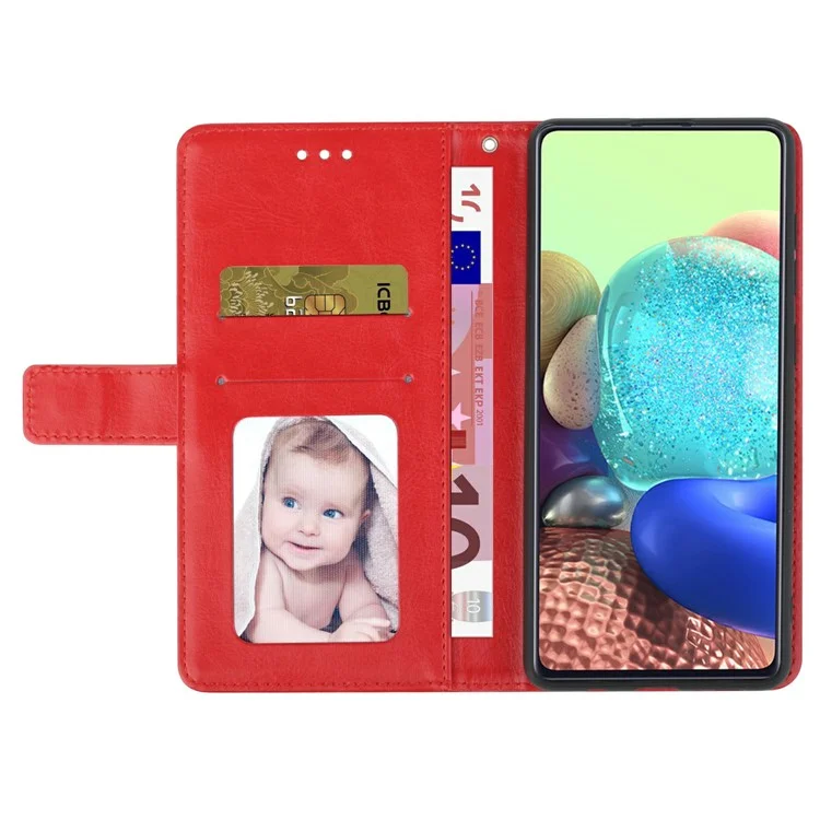 Capa para Samsung Galaxy A06 5G com Linhas em Y Impressas em Couro - Vermelho