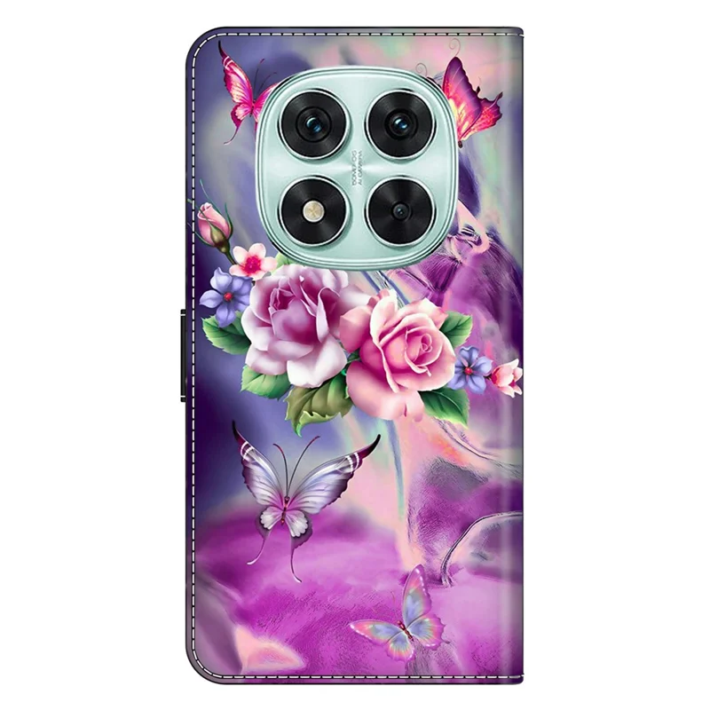 For Xiaomi Redmi Note 14 Pro 5G Case 3D Pattern PU Leather Wallet Phone Cover with Stand - Butterflies  /  Flowers