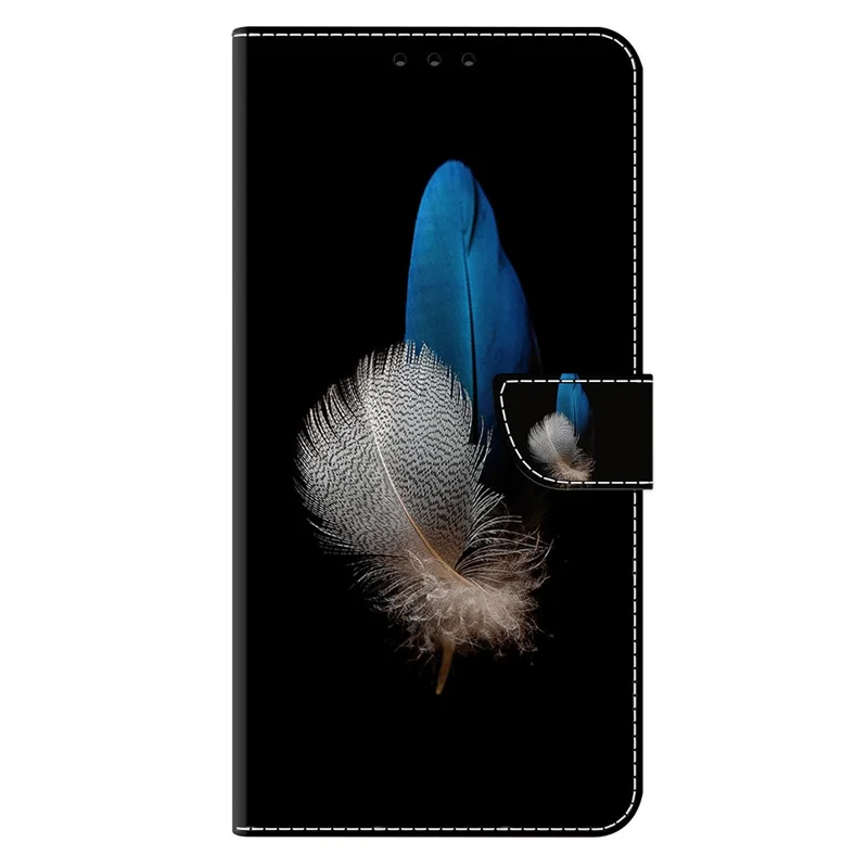 For Xiaomi Redmi Note 14 Pro 5G Case 3D Pattern PU Leather Wallet Phone Cover with Stand - Two Feathers