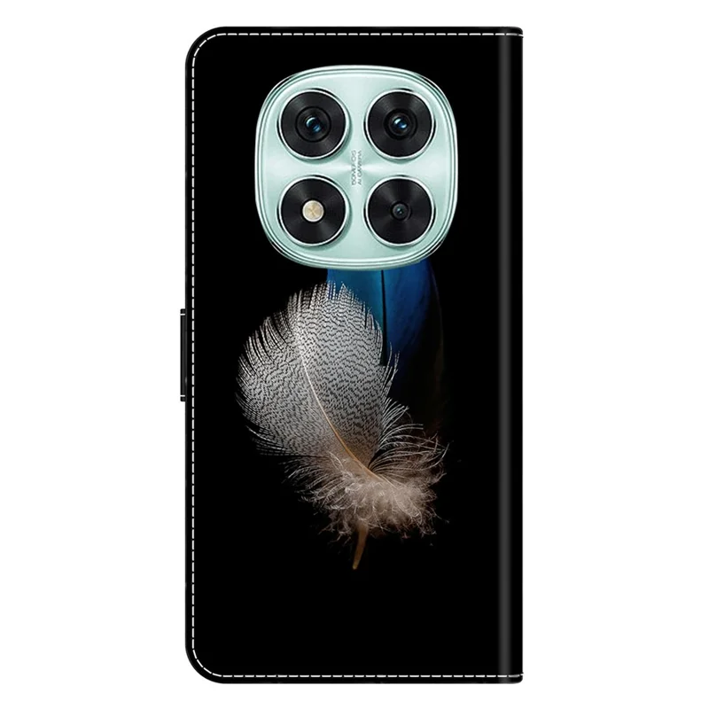 For Xiaomi Redmi Note 14 Pro 5G Case 3D Pattern PU Leather Wallet Phone Cover with Stand - Two Feathers
